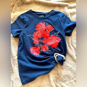 J.Crew Floral Decal T-shirt